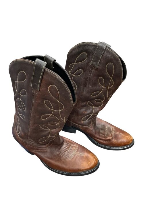 Dan Post mens brown leather embroided cowboy western boots sz 11.5D SKU 10-128 main image 10